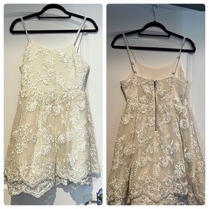 SOLD Alice & Olivia white lace dress!